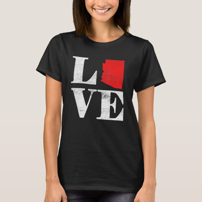 Proud America Citizen State Flag Land Map Love Ari T-Shirt (Front)