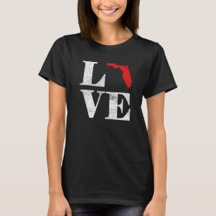 Proud America Citizen State Flag Land Map Love Flo T-Shirt