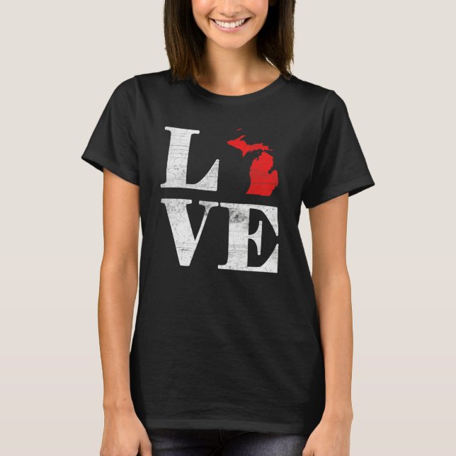 Proud America Citizen State Flag Land Map Love Mic T-Shirt (Front)