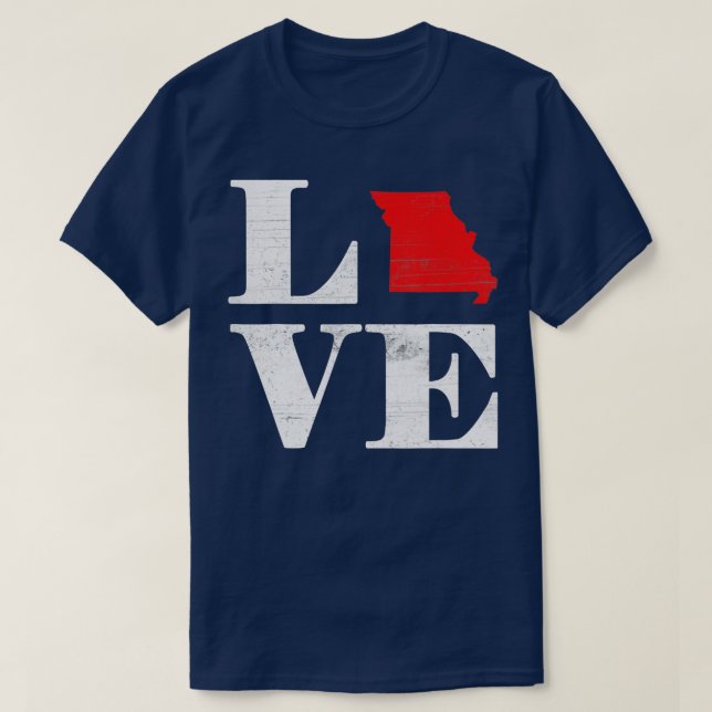 Proud America Citizen State Flag Land Map Love Mis T-Shirt (Design Front)