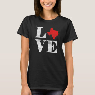 Proud America Citizen State Flag Land Map Love Tex T-Shirt
