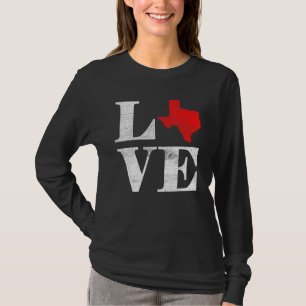 Proud America Citizen State Flag Land Map Love Tex T-Shirt