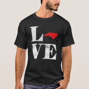Proud America Citizen State Land Map Love North Ca T-Shirt