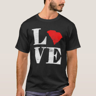 Proud America Citizen State Land Map Love South Ca T-Shirt