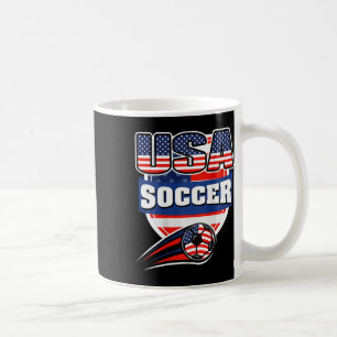 Proud America Soccer Fans Jersey - Usa Flag Footby Coffee Mug