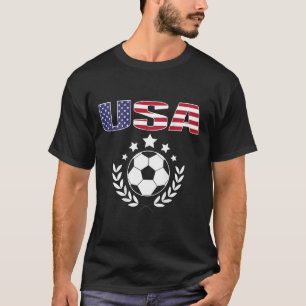 Proud America Soccer Fans Jersey - Usa Flag Footby T-Shirt