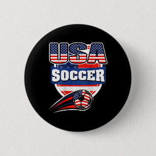 Proud America Soccer Fans Jersey - Usa Flag Footll 6 Cm Round Badge