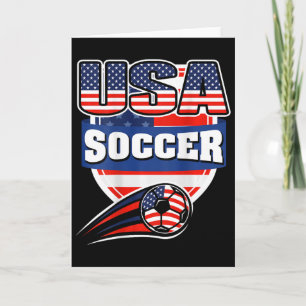 Proud America Soccer Fans Jersey - Usa Flag Footll Card