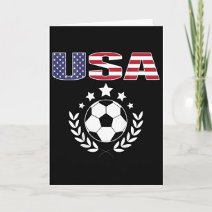 Proud America Soccer Fans Jersey - Usa Flag Footll Card