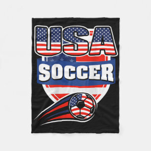 Proud America Soccer Fans Jersey - Usa Flag Footll Fleece Blanket