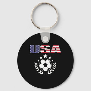 Proud America Soccer Fans Jersey - Usa Flag Footll Key Ring