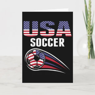 Proud America Soccer Team Supporter Usa Flag Footb Card