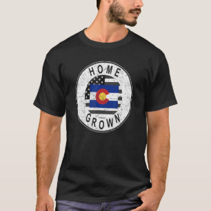 Proud America State Flag Us Home Grown Colorado T-Shirt