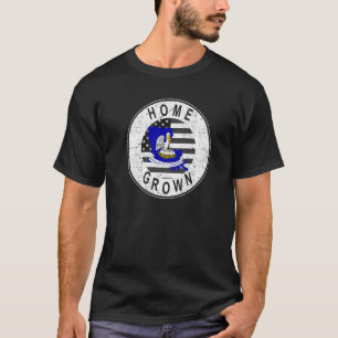 Proud America State Flag US Home Grown Louisiana T-Shirt