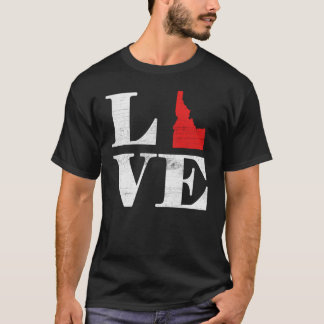 Proud America State Land Map Love Idaho T-Shirt