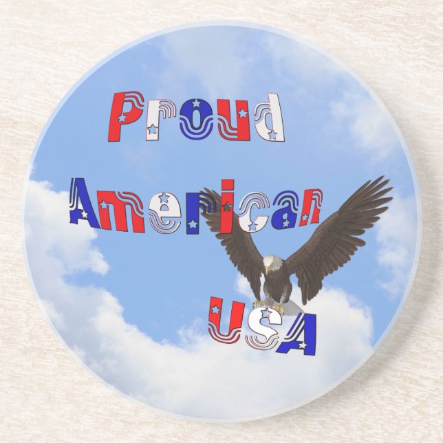 Proud American Bald Eagle Coaster (Front)