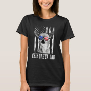 Proud American Chihuahua Flag Dog Dad Mom T-Shirt