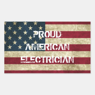 Proud American Electrician Sticker