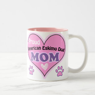 Proud American Eskimo Dog Mum Two-Tone Coffee Mug