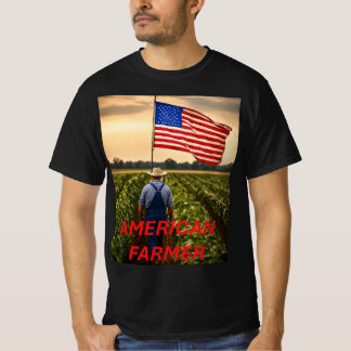 Proud American Farmer T-Shirt – Patriotic Fieldwor