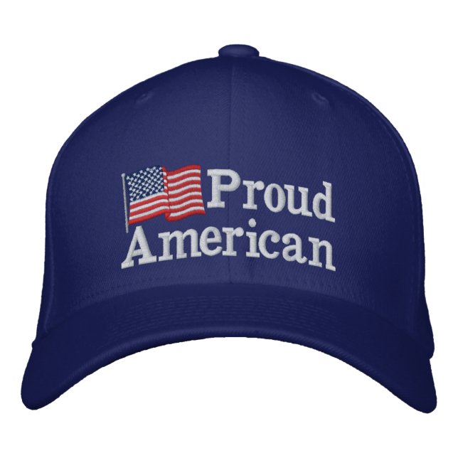 Proud American Flag RB Embroidered Hat (Front)