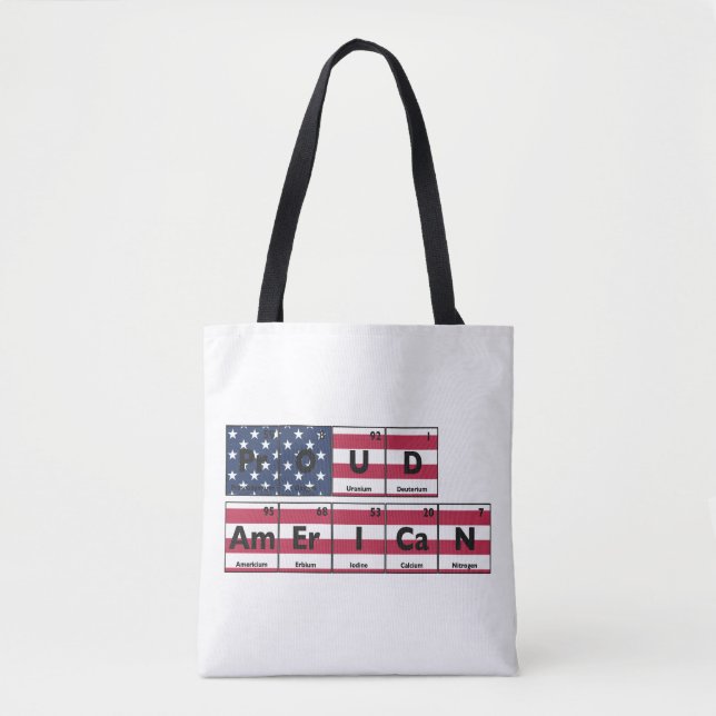 Proud American Flag USA 4th Of July Tote Bag (Front)