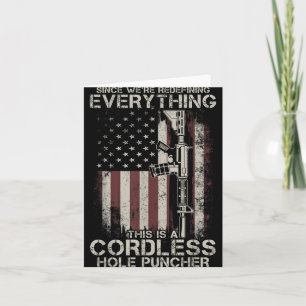 Proud American Flag Veteran Gun Rights Tlt Cordles Card