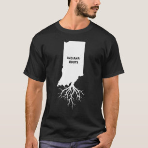 Proud American Grown With Indiana State Roots T-Shirt