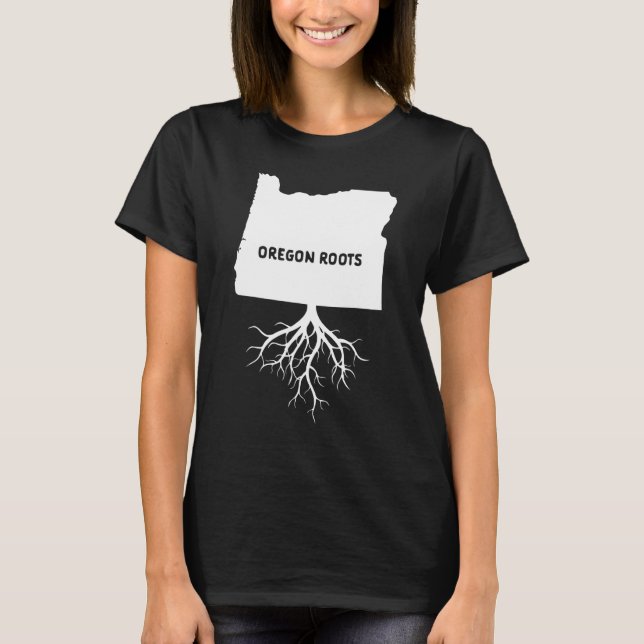 Proud American Grown With Oregon State Roots T-Shirt (Front)