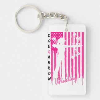 Proud American Huntress Pink Key Ring