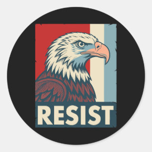 Proud American Ld Eagle - Anti Trump - Resist Classic Round Sticker