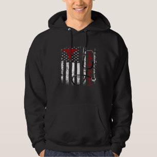 Proud American Medical Staff Nurse Doctor Paramedi Hoodie