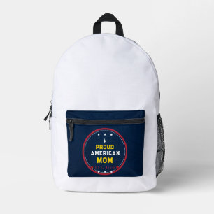 Proud American Mum 4th of July Printed Backpack