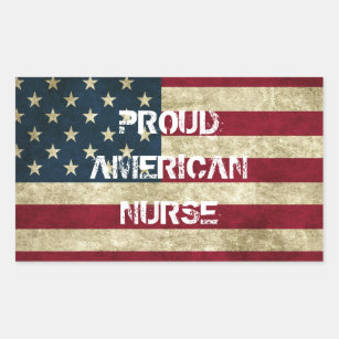 Proud American Nurse Sticker