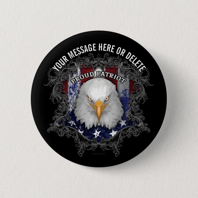 Proud American Patriot Button (Front)