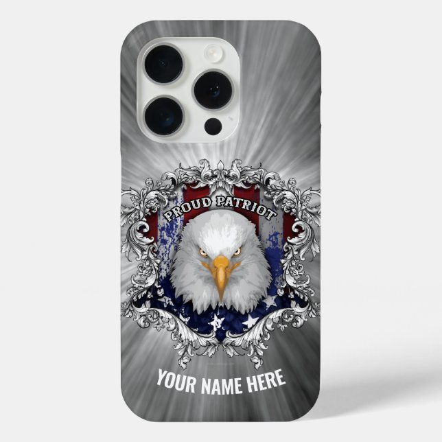 Proud American Patriot (personalised) Case-Mate iP iPhone Case (Back)