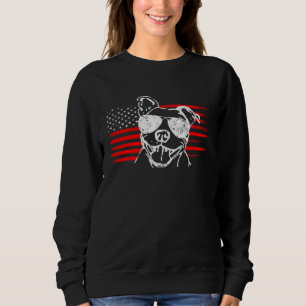 Proud American Pitbull USA Pit Bull Dad Mom Sweatshirt