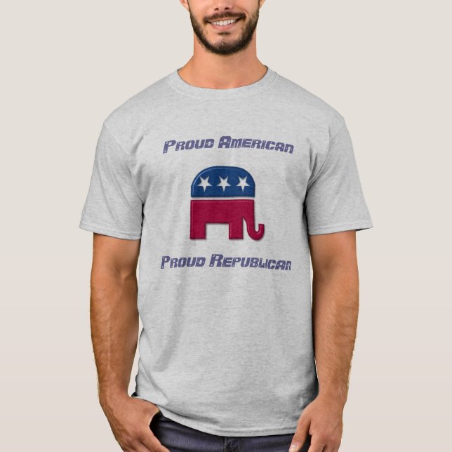 Proud American Proud Republican T-Shirt (Front)