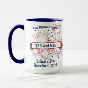 "Proud American Veteran" Customisable Mug