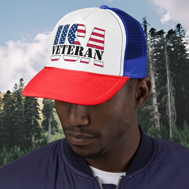 Proud American Veteran Patriotic Baseball Cap Hat (Creator Uploaded)