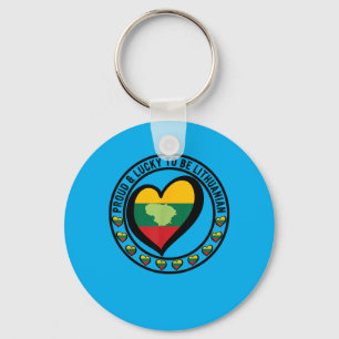 Proud And Lucky To Be Lithuanian Love Lithuania Key Ring