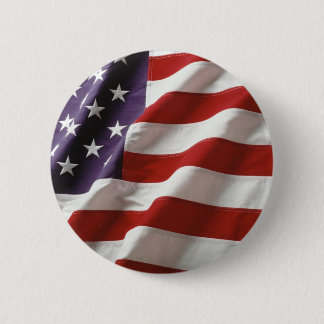 Proud and Patriotic USA Flag 6 Cm Round Badge