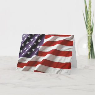 Proud and Patriotic USA Flag Card