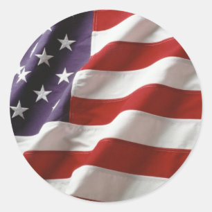 Proud and Patriotic USA Flag Classic Round Sticker