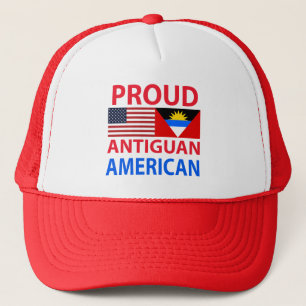 Proud Antiguan American Trucker Hat