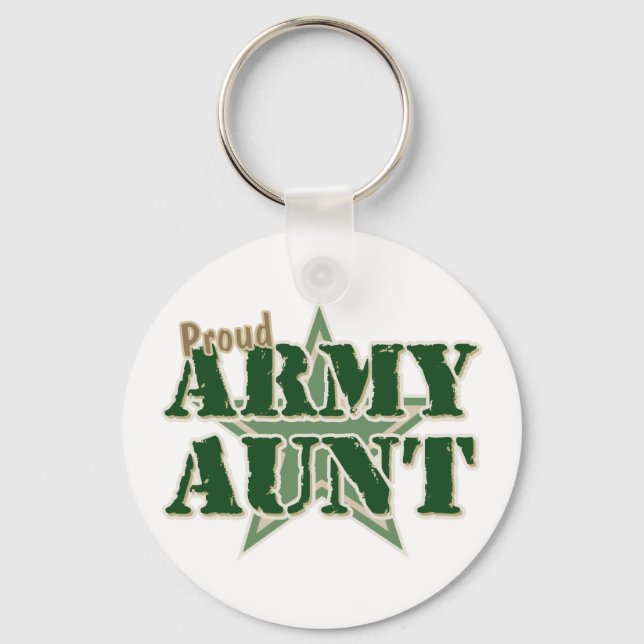Proud Army Aunt Key Ring (Front)