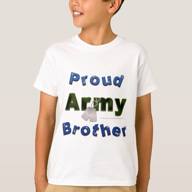Proud Army Brother Kids Tee (Front)