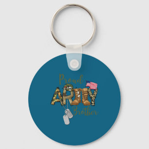 Proud Army Brother Military Brother Key Ring