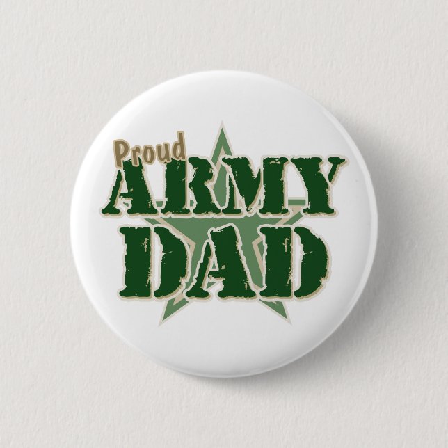Proud Army Dad 6 Cm Round Badge (Front)