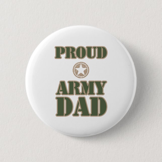 Proud Army Dad 6 Cm Round Badge (Front)